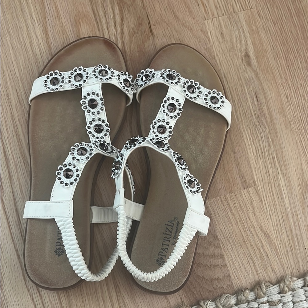 Talitha-W White Women's Sandals by Patrizia